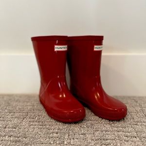 Children’s Hunter Boots (red) Size 7